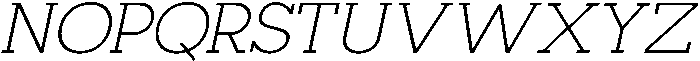 Mirk Slab Light Italic otf (300) Font UPPERCASE