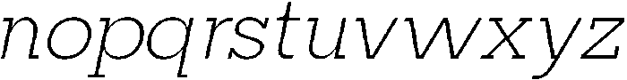 Mirk Slab Light Italic otf (300) Font LOWERCASE