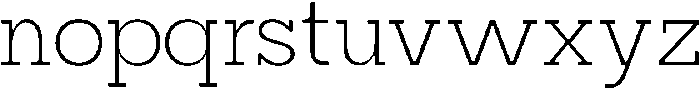Mirk Slab Light otf (300) Font LOWERCASE