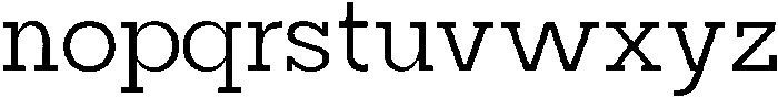 Mirk Slab Medium otf (500) Font LOWERCASE