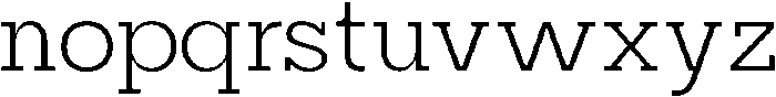 Mirk Slab Regular otf (400) Font LOWERCASE
