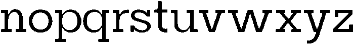 Mirk Slab Semi Bold otf (600) Font LOWERCASE