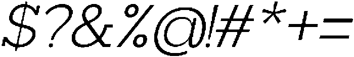 Mirk Slab Slanted otf (400) Font OTHER CHARS