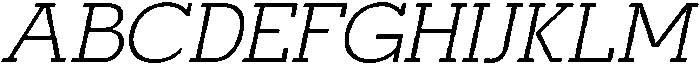 Mirk Slab Slanted otf (400) Font UPPERCASE
