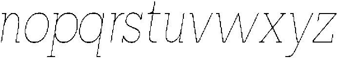 Mirk Slab Thin Condensed Italic otf (100) Font LOWERCASE