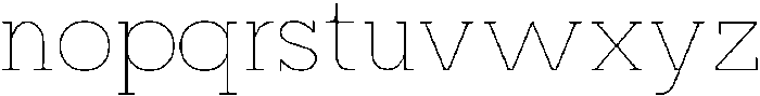 Mirk Slab Thin otf (100) Font LOWERCASE