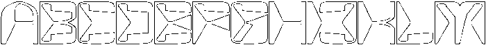 MirrorTech-Hollow otf (400) Font UPPERCASE