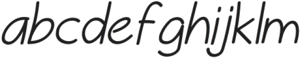 Mishala Italic otf (400) Font LOWERCASE