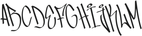 Mishale Graffiti Font Regular otf (400) Font UPPERCASE
