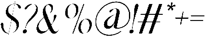Miss Elegant Italic otf (400) Font OTHER CHARS