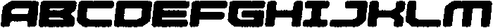Missile Circular Eroded Italic otf (400) Font UPPERCASE