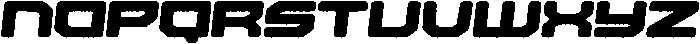 Missile Circular Rough Italic otf (400) Font LOWERCASE