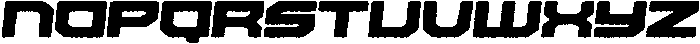 Missile Rounded Eroded Italic otf (400) Font LOWERCASE