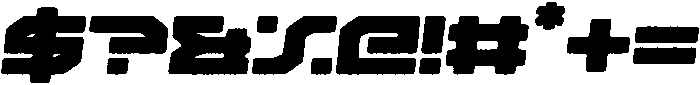 Missile Rounded Rough Italic otf (400) Font OTHER CHARS