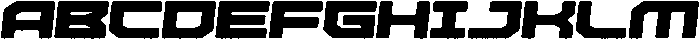 Missile Rounded Rough Italic otf (400) Font UPPERCASE