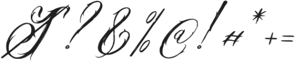 Misthycal Italic otf (400) Font OTHER CHARS