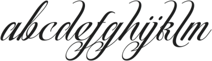 Mistletoe Magic Italic otf (400) Font LOWERCASE