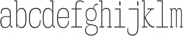 Mitigate ExtraLight otf (200) Font LOWERCASE