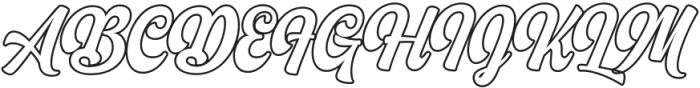 Mitona Script Outline otf (400) Font UPPERCASE