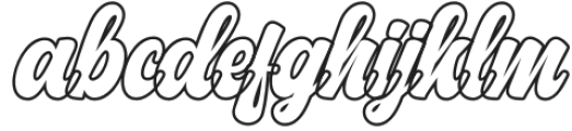 Mitona Script Outline otf (400) Font LOWERCASE