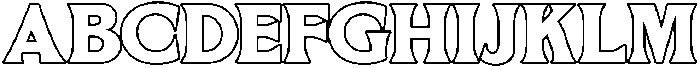 Mitona Serif Outline otf (400) Font UPPERCASE
