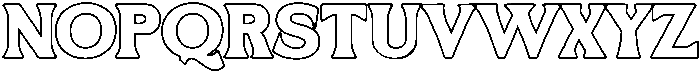 Mitona Serif Outline otf (400) Font UPPERCASE