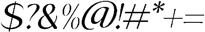 Mizhon Sans Slanted otf (400) Font OTHER CHARS