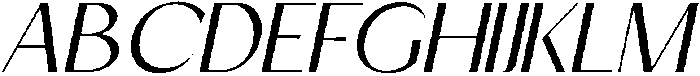 Mizhon Sans Slanted otf (400) Font UPPERCASE