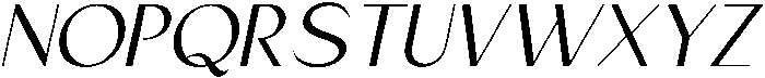Mizhon Sans Slanted otf (400) Font UPPERCASE