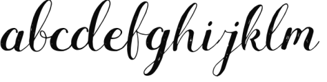 Mightype Script Font LOWERCASE