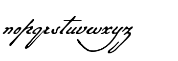 Military Scribe Font LOWERCASE