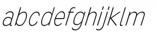 Mixolydian Extra Light Italic Font LOWERCASE