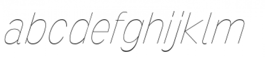 Mixolydian Ultra Light Italic Font LOWERCASE