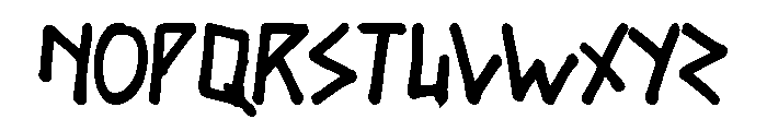 MINER Font LOWERCASE