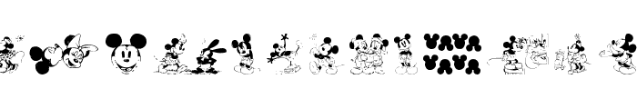 Mickey Vintage Font LOWERCASE