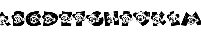Mickey's Merry Christmas Font UPPERCASE
