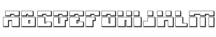 Micronian Laser 3D Font UPPERCASE