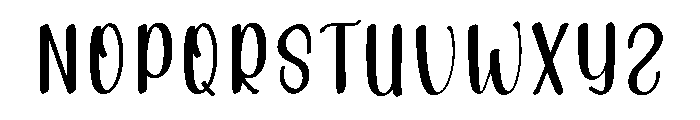 Middlelove Font UPPERCASE
