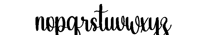 Middlelove Font LOWERCASE