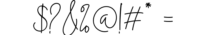Midnight Signature Font OTHER CHARS