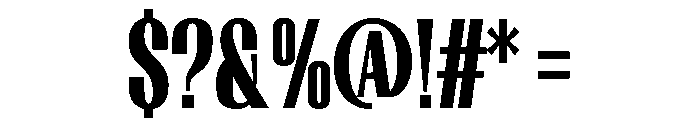 Migha-BlackCondensedCNTR Font OTHER CHARS