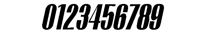 Migha-BlackCondensedCNTRSlant Font OTHER CHARS
