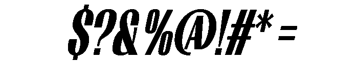 Migha-BlackCondensedCNTRSlant Font OTHER CHARS