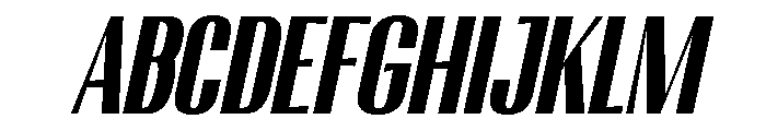 Migha-BlackCondensedCNTRSlant Font UPPERCASE