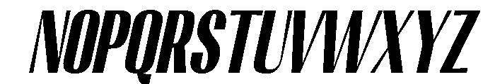 Migha-BlackCondensedCNTRSlant Font UPPERCASE