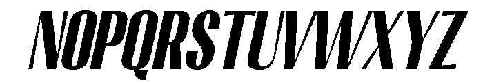 Migha-BlackCondensedCNTRSlant Font LOWERCASE