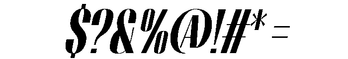 Migha-BlackCondensedSlant Font OTHER CHARS