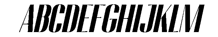 Migha-BlackCondensedSlant Font UPPERCASE