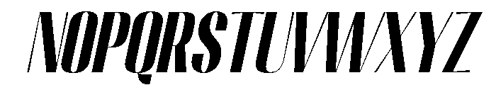 Migha-BlackCondensedSlant Font LOWERCASE