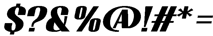 Migha-BlackExpandedCNTRSlant Font OTHER CHARS